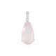 Rose Quartz Silver Pendant