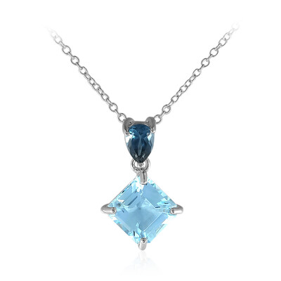 Sky Blue Topaz Silver Necklace