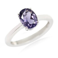 Blueberry Quartz Silver Ring