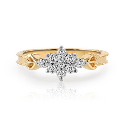 18K IF (D) Diamond Gold Ring (Annette)