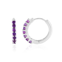 Siberian Amethyst Silver Earrings