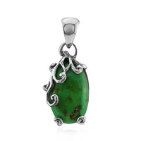 Kingman Green Mojave Turquoise Silver Pendant (Art of Nature)