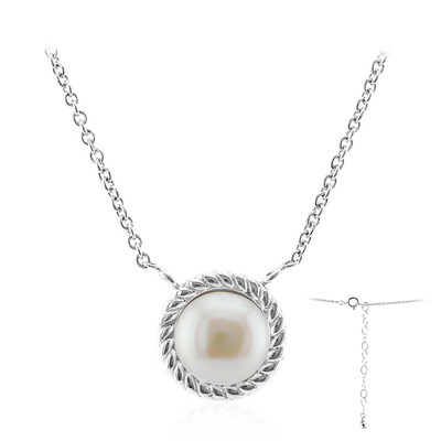 White Freshwater Pearl Silver Necklace