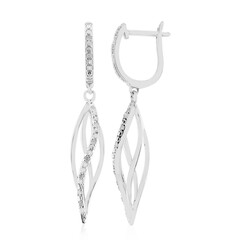 I3 (I) Diamond Silver Earrings