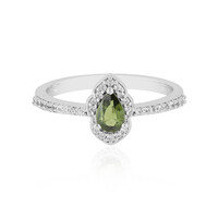 Ceylon Green Zircon Silver Ring