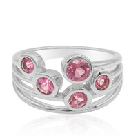 Pink Tourmaline Silver Ring