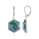 Mojave Blue Copper Turquoise Silver Earrings (Faszination Türkis)