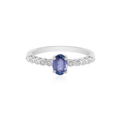 Unheated Tanzanite Silver Ring