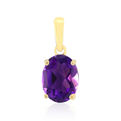 9K Zambian Amethyst Gold Pendant