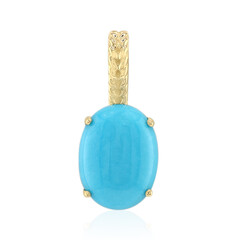 9K Sleeping Beauty Turquoise Gold Pendant