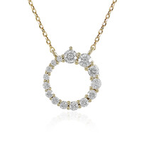 9K Flawless (F) Diamond Gold Necklace (LUCENT DIAMONDS)