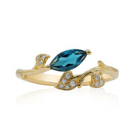 14K London Blue Topaz Gold Ring (Smithsonian)