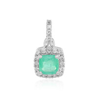 Colombian Emerald Silver Pendant