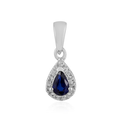 Royal Blue Spinel Silver Pendant