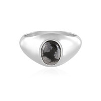 Snowflake Obsidian Silver Ring