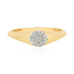 PK (J) Diamond Silver Ring