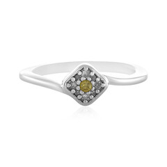 I2 Yellow Diamond Silver Ring