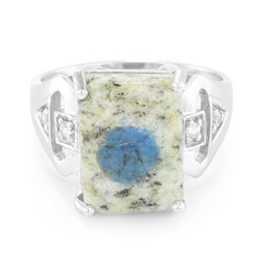 K2 Mountain Azurite Silver Ring