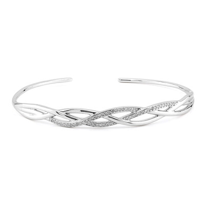 I3 (I) Diamond Silver Bangle