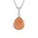 Peach Moonstone Silver Necklace