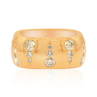 14K SI1 Argyle Rose De France Diamond Gold Ring