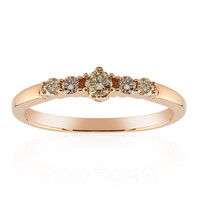 9K SI1 Argyle Rose De France Diamond Gold Ring