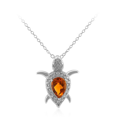 Madeira Citrine Silver Necklace