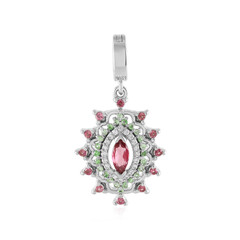 Nigerian Pink Tourmaline Silver Pendant