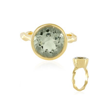 Green Amethyst Silver Ring