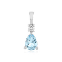 Sky Blue Topaz Silver Pendant