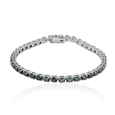 Brazilian Green Tourmaline Silver Bracelet