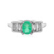 Russian Emerald Silver Ring