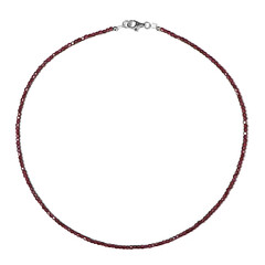 Indian Garnet Silver Necklace