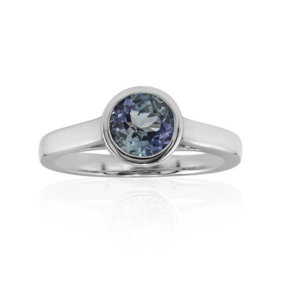 Unheated Tanzanite Silver Ring