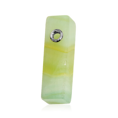 Green Calcite Silver Pendant (MONOSONO COLLECTION)