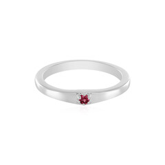 Pink Spinel Silver Ring