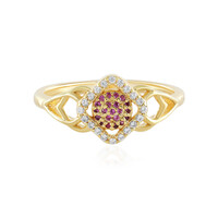 Unheated Ceylon Pink Sapphire Silver Ring