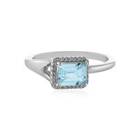 Sky Blue Topaz Silver Ring