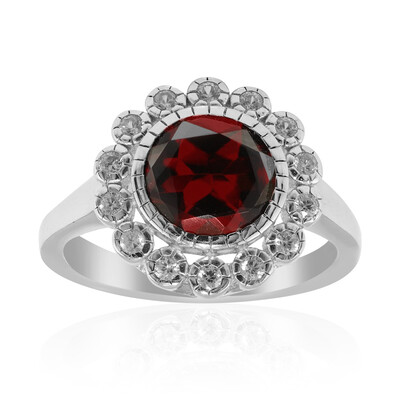 Garnet Silver Ring