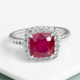 Bemainty Ruby Silver Ring