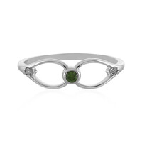 I3 Green Diamond Silver Ring