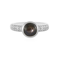 Black Star Sapphire Silver Ring