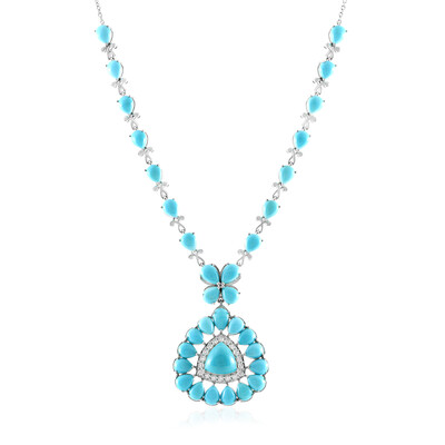 Sleeping Beauty Turquoise Silver Necklace