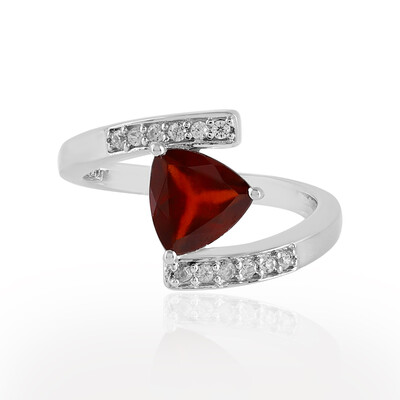 Hessonite Garnet Silver Ring