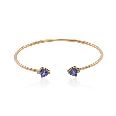 10K AAA Tanzanite Gold Bangle