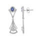 Unheated Ceylon Blue Sapphire Silver Earrings