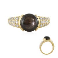 Black Star Sapphire Silver Ring