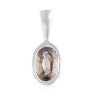 Cinnamon Zircon Silver Pendant