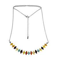 Baltic Amber Silver Necklace