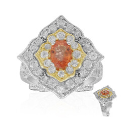 Padparadscha Sapphire Silver Ring (Dallas Prince Designs)